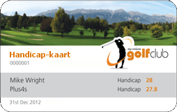 Golf Handicap Certificaat